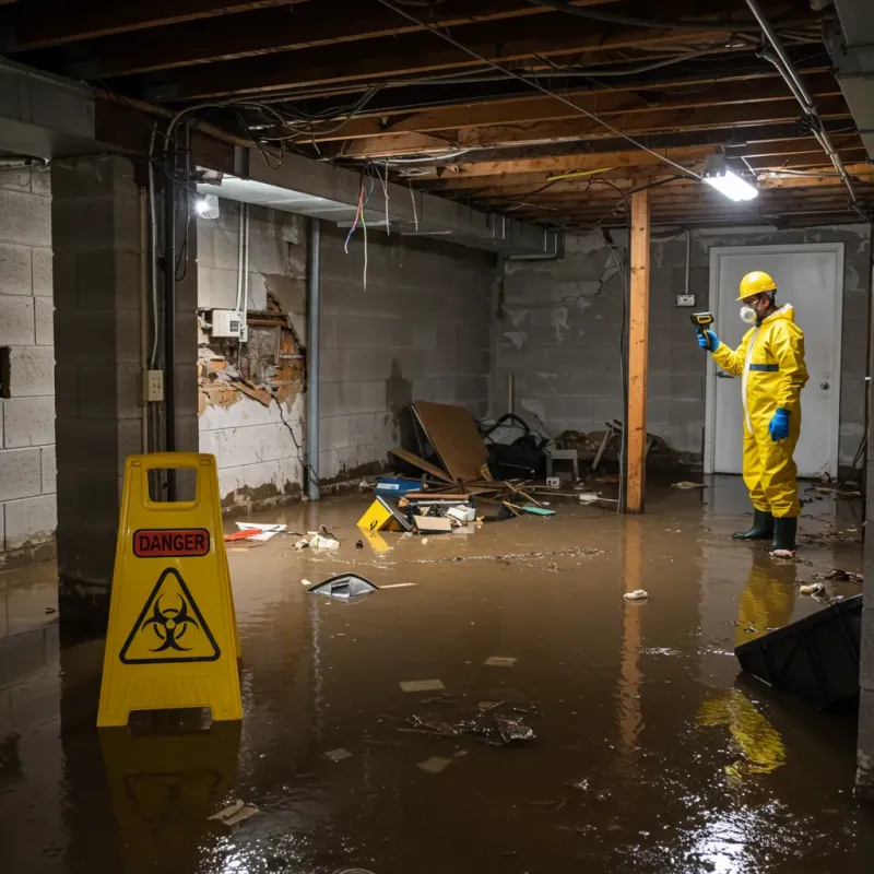 Flooded Basement Electrical Hazard in Uintah, UT Property